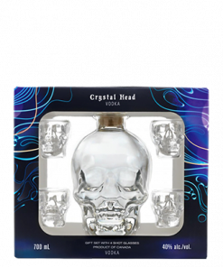 Vodca Crystal Head + 4 Pahare 700 ml